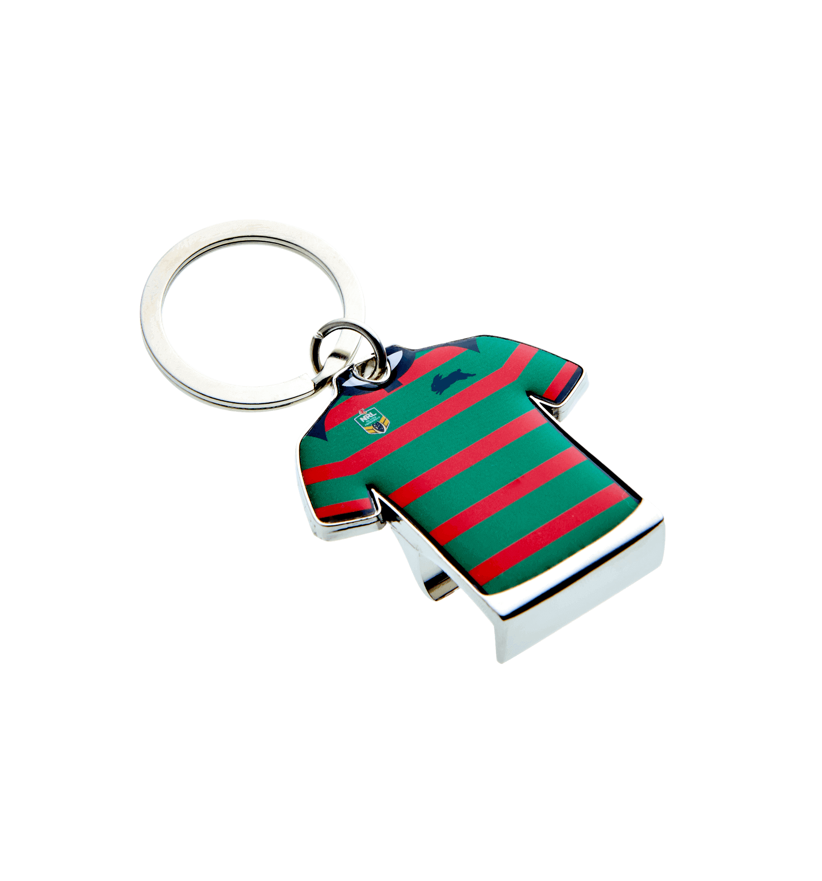 SOUTH SYDNEY RABBITOHS NRL TEAM GUERNSEY BOTTLE OPENER KEYRING_SOUTH SYDNEY RABBITOHS_STUBBY CLUB