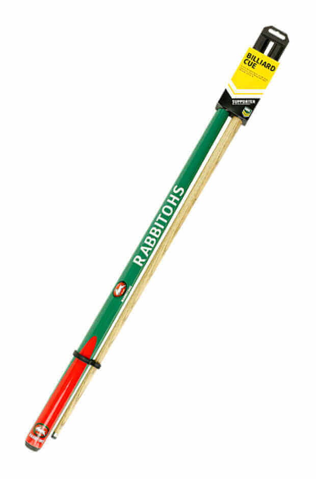NRL 2 PIECE 57' CUE ASH SHAFT 10MM EIKMASTER TIP_SOUTH SYDNEY RABBITOHS_STUBBY CLUB