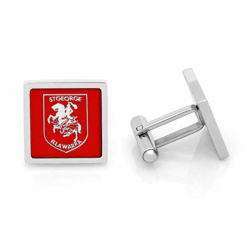 St George Illawarra Dragons NRL Tie And Cufflinks Set