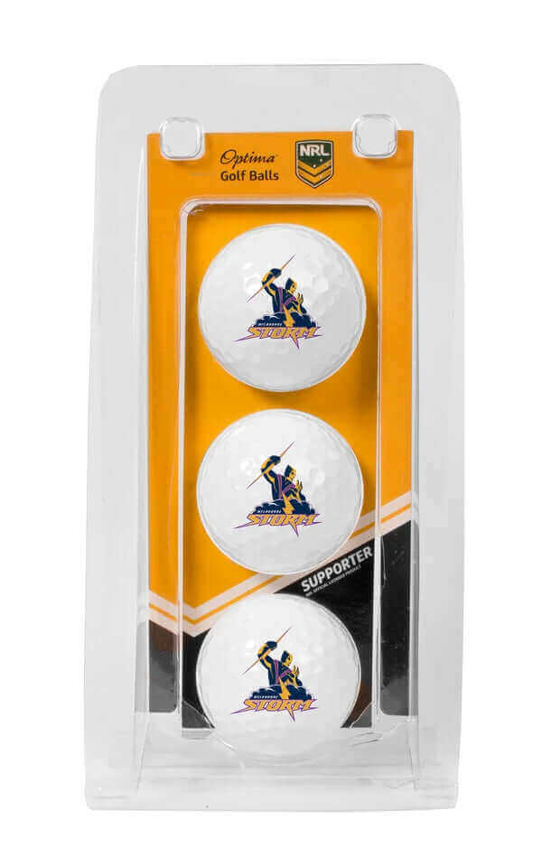 NRL 3-PACK GOLF BALLS_MELBOURNE STORM_STUBBY CLUB