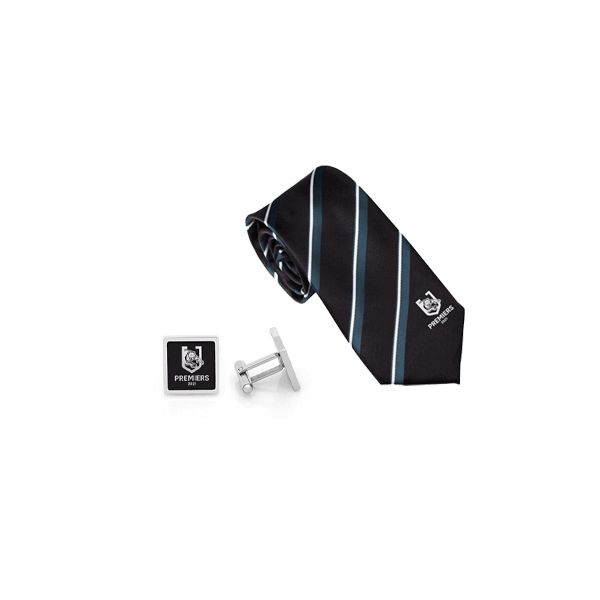 PENRITH PANTHERS NRL PREMIERS TIE AND CUFFLINKS_PENRITH PANTHERS_STUBBY CLUB