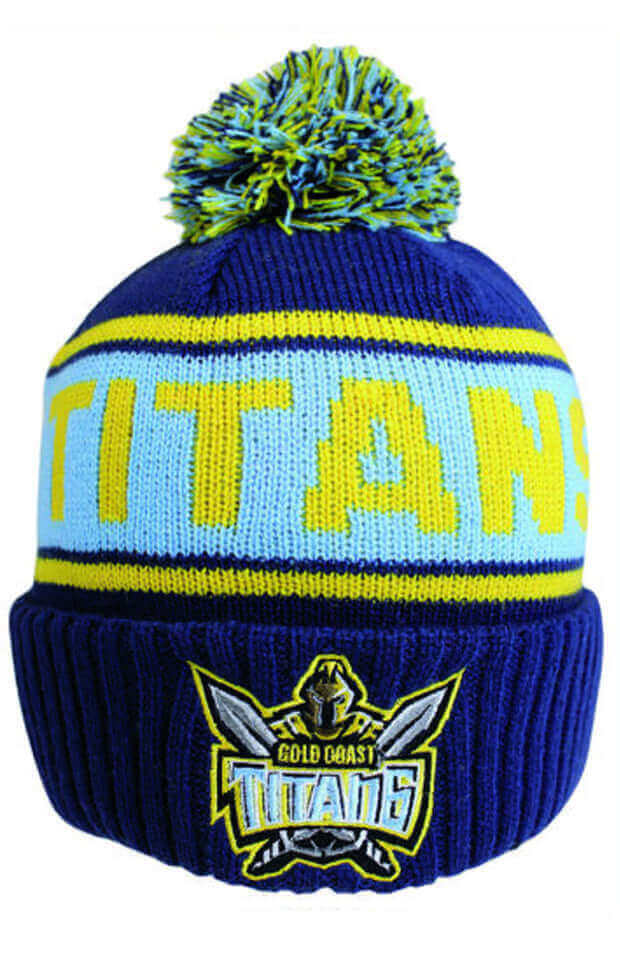 GOLD COAST TITANS NRL STRIKER BEANIE_GOLD COAST TITANS_STUBBY CLUB