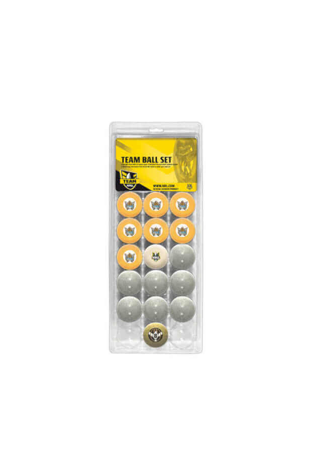 GOLD COAST TITANS NRL 16 BALL SET V COLOUR WHITE_GOLD COAST TITANS_STUBBY CLUB