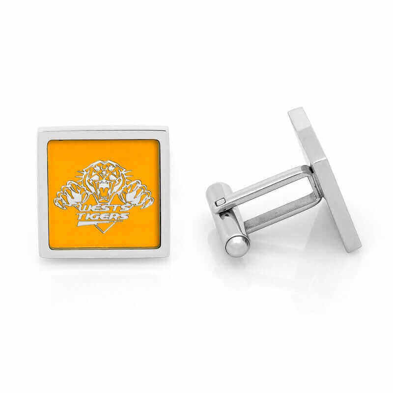 Wests Tigers NRL Tie And Cufflinks Set