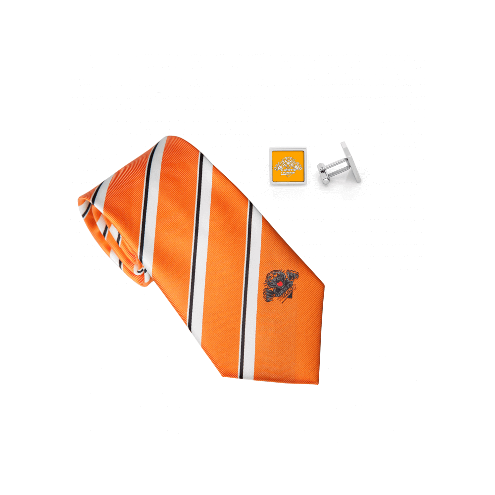 WESTS TIGERS NRL TIE AND CUFFLINKS SET_WESTS TIGERS_STUBBY CLUB
