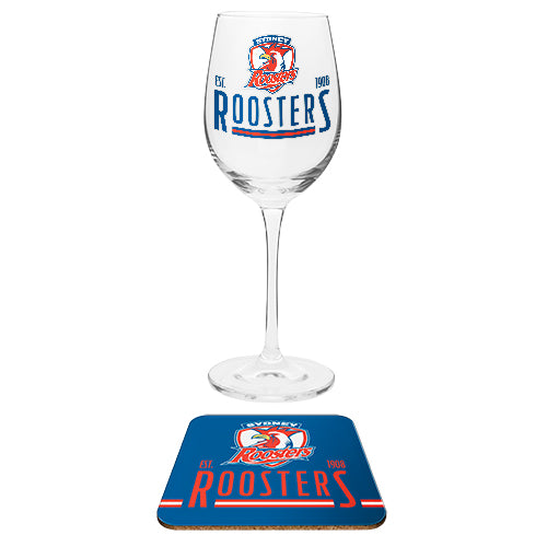 Wine Glass & Coaster Set
