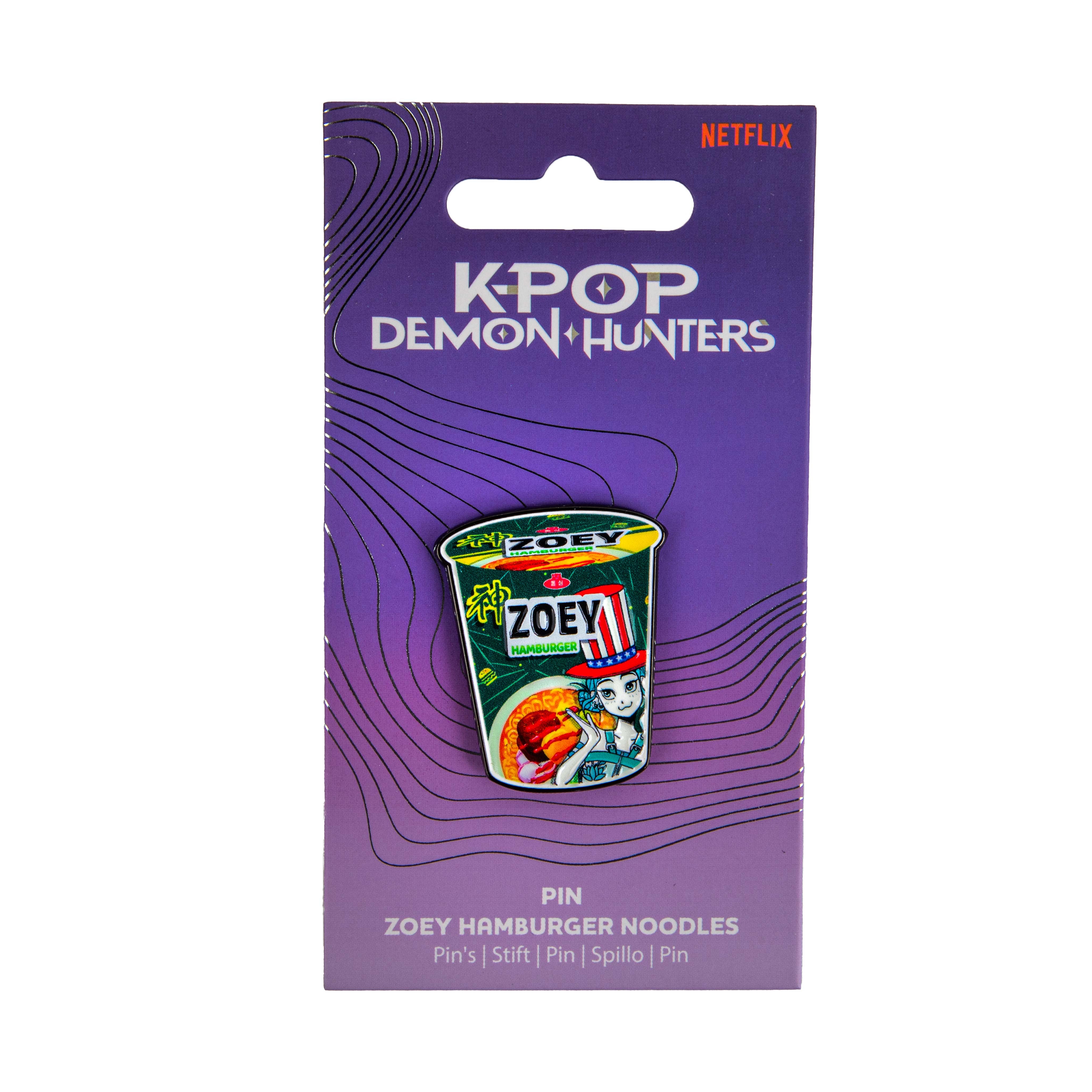 K-Pop Demon Hunters Zoey Hamburger Noodles Pin