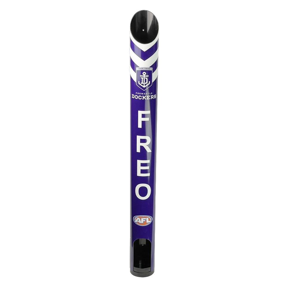 PERSONALISED FREMANTLE DOCKERS AFL STUBBY HOLDER DISPENSER
