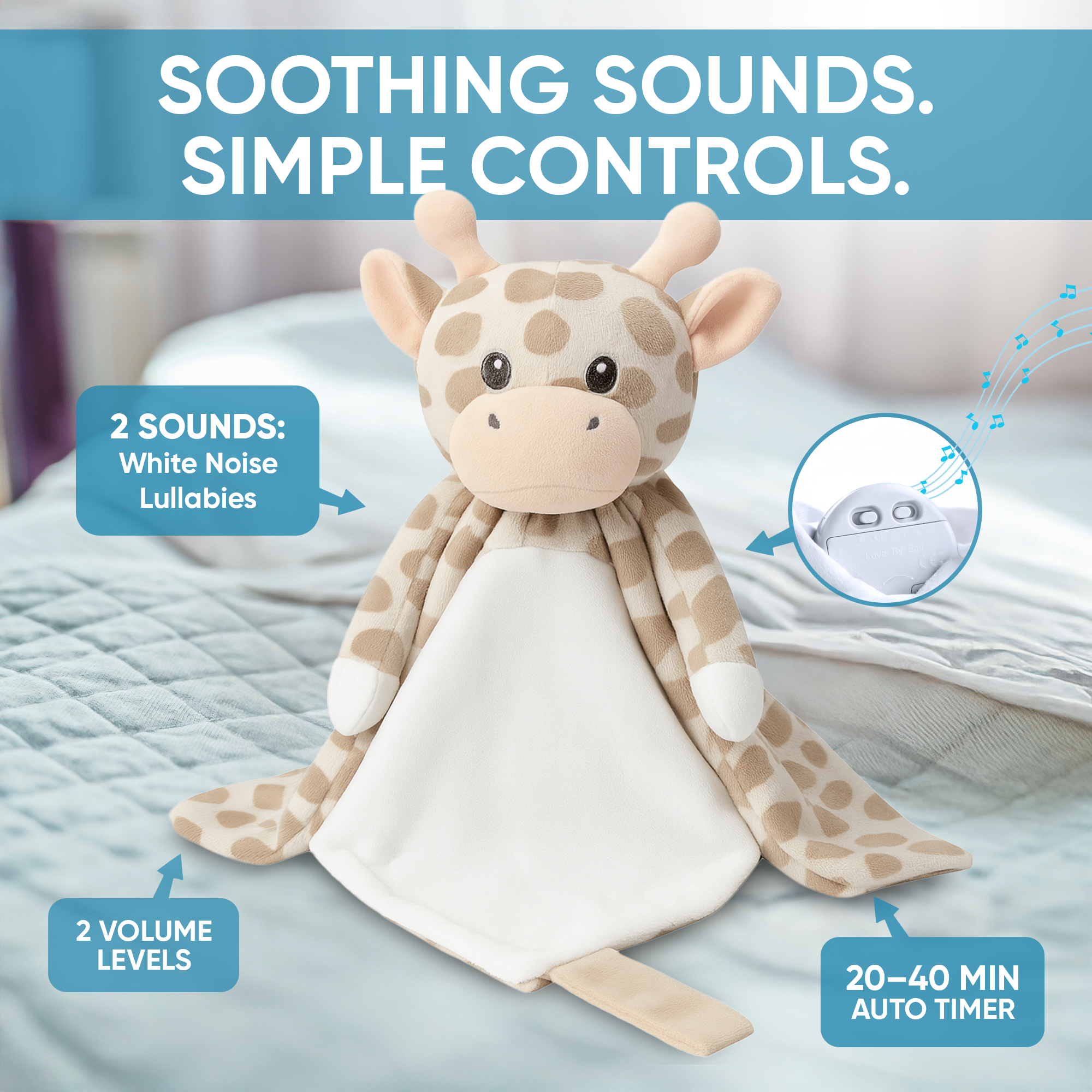 Light Giraffe Musical Comforter