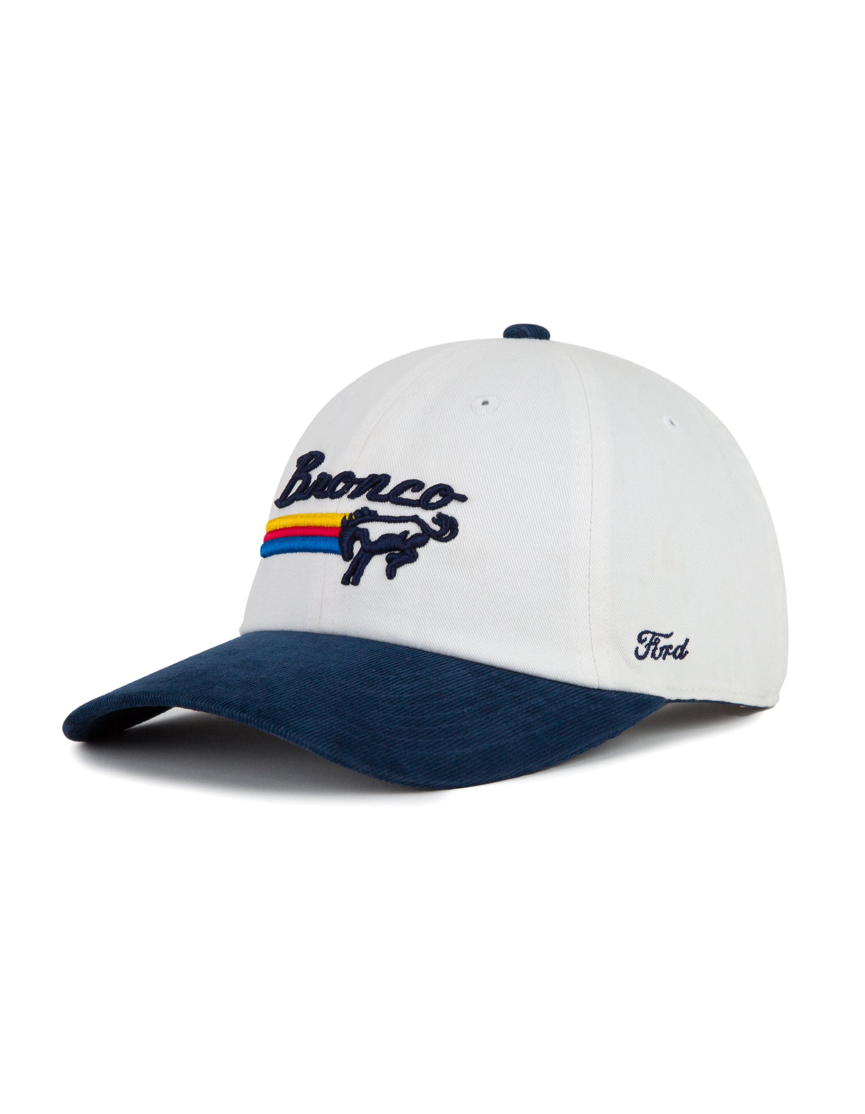 Ford Bronco Cord Visor Ball Park - White / Navy - OSFA