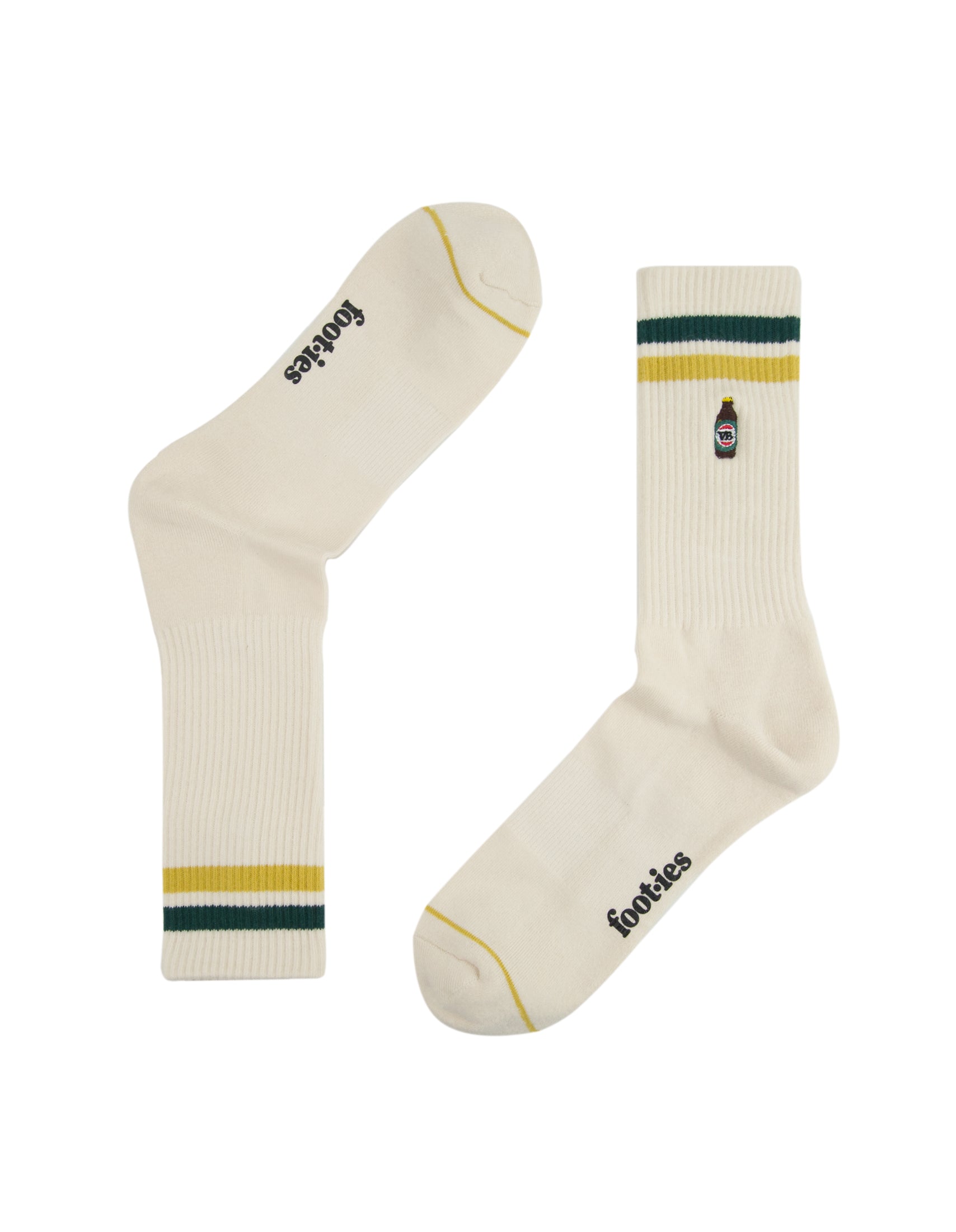 VB RETRO SNEAKER SOCK 2 PACK CREAM/GREEN M/L
