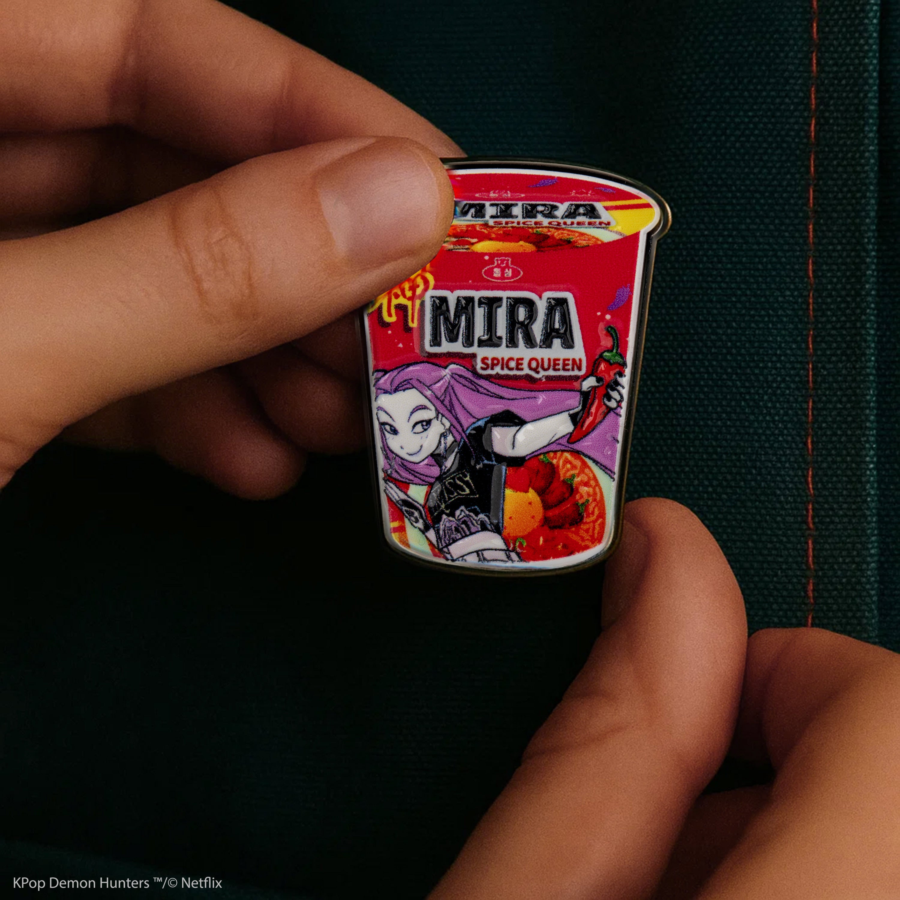 K-Pop Demon Hunters Mira Speice Queen Noodles Pin