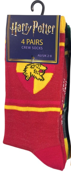Harry Potter Crew Kids Sock 4 Pack Asst. Size 9-12