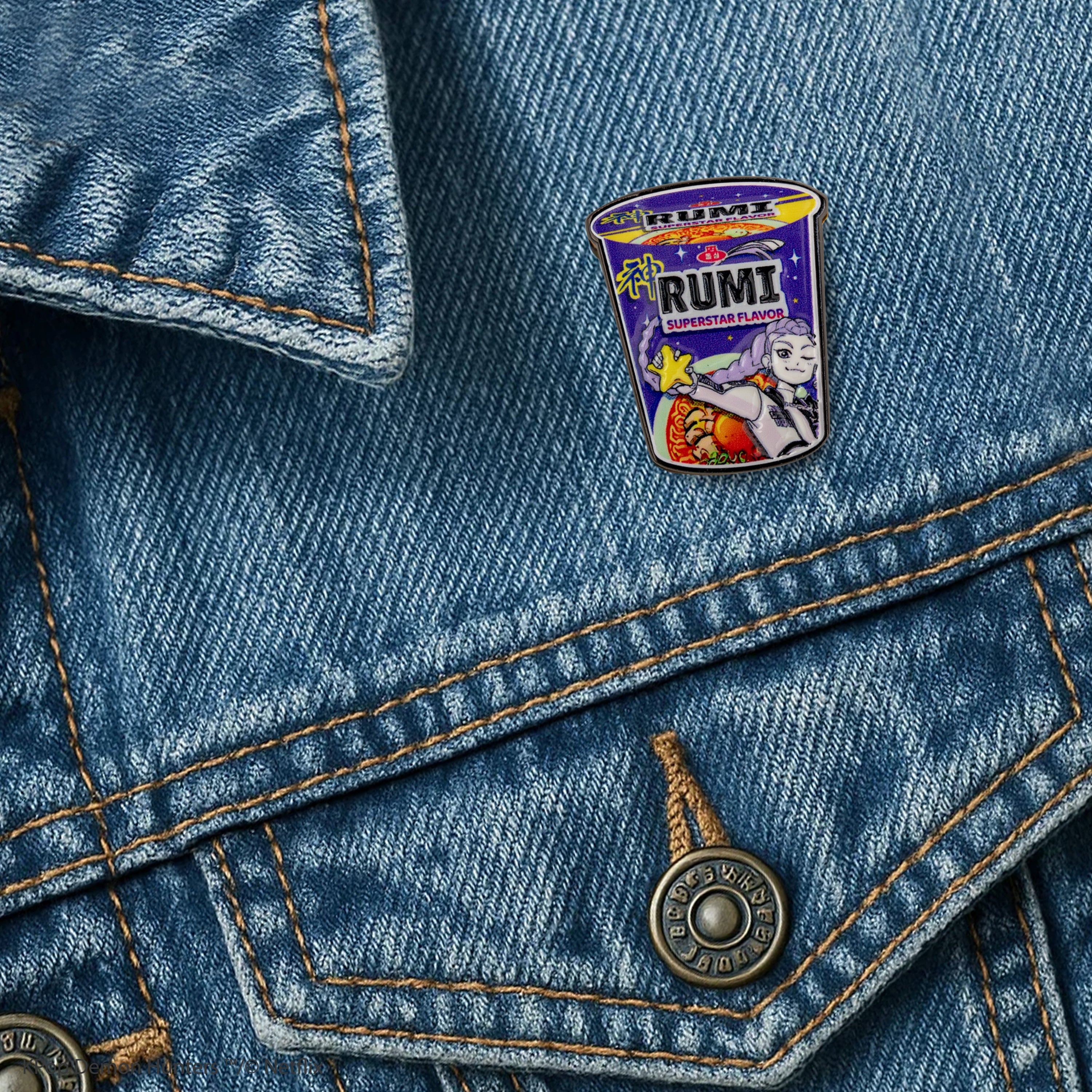 K-Pop Demon Hunters Rumi Superstar Flavour Noddles Pin