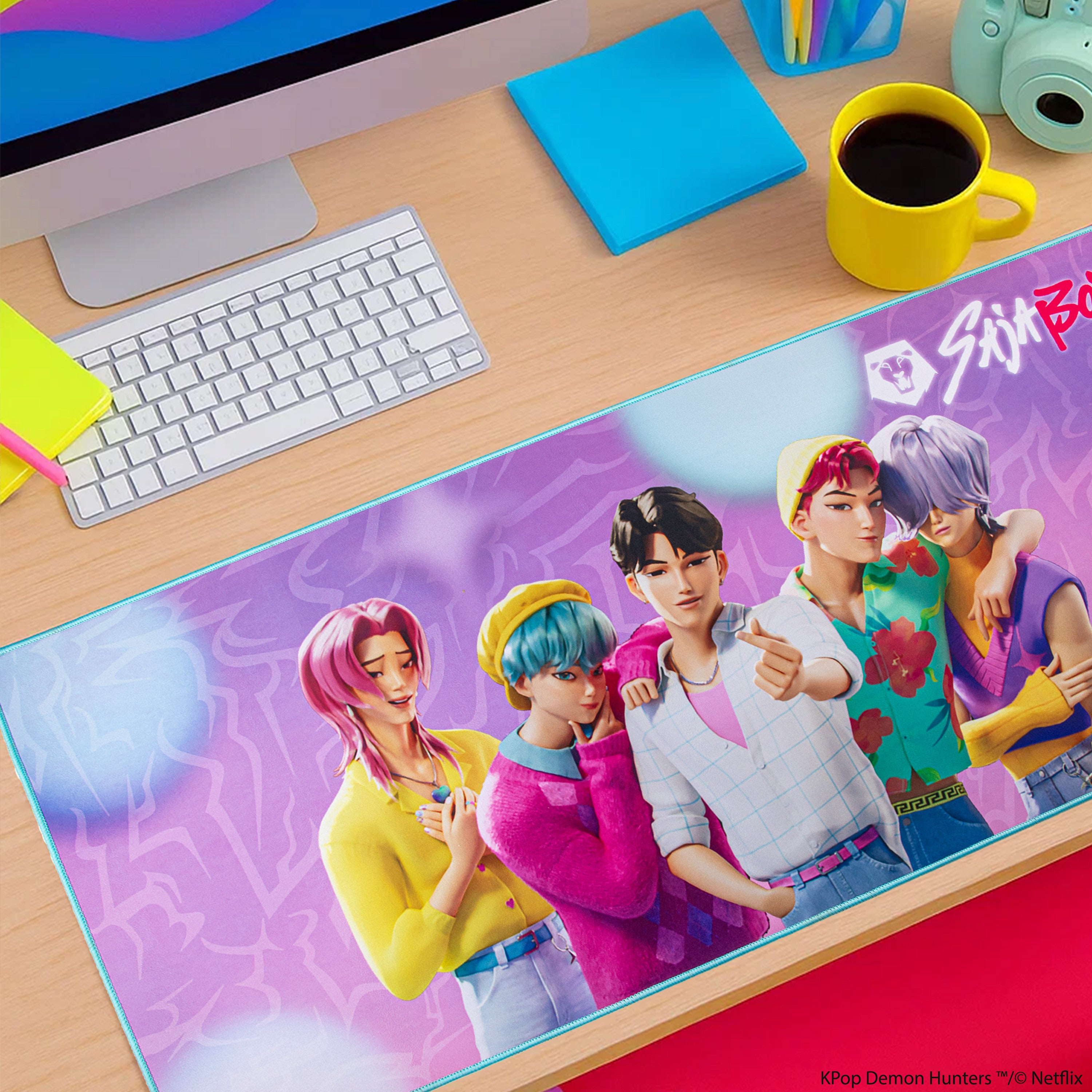 K-Pop Demon Hunters Saja Boys Desk Mat XL