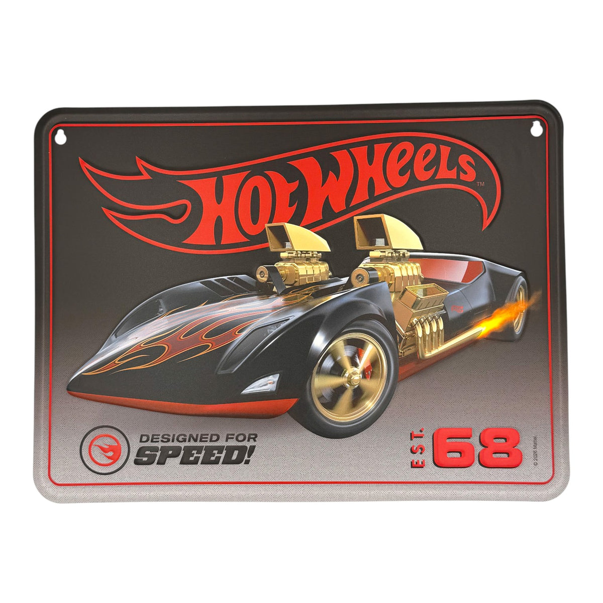 HOT WHEELS EMBOSSED TIN SIGN DFS