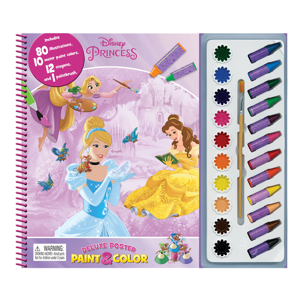 DISNEY PRINCESS DELUXE POSTER PAINT & COLOR