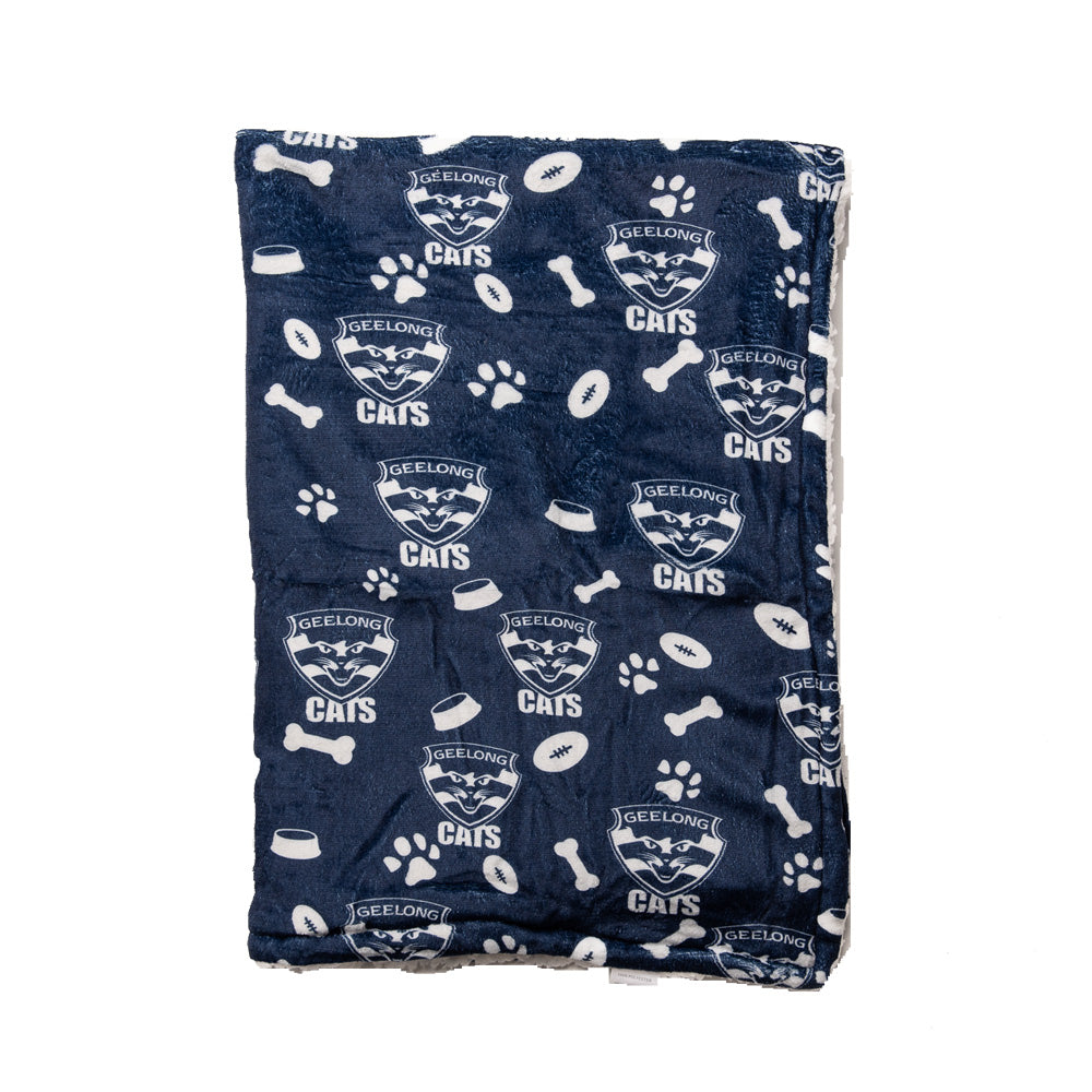Geelong Cats AFL Dog Blanket