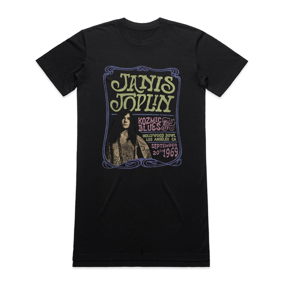 Janis Joplin - Kozmic Blues - Womens Black Dress