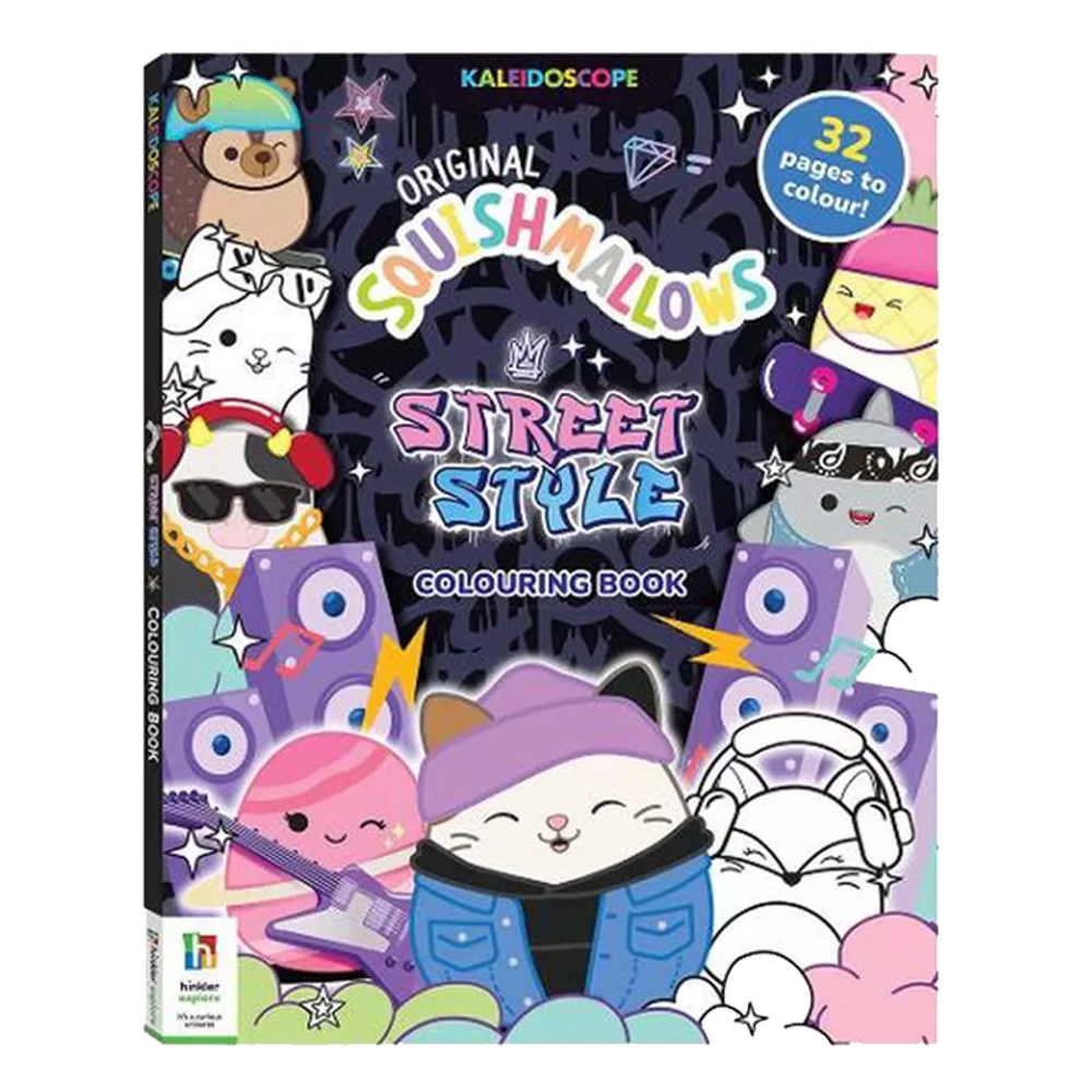 Kaleidoscope Squishmallows Colouring Book Street Stylerry Case