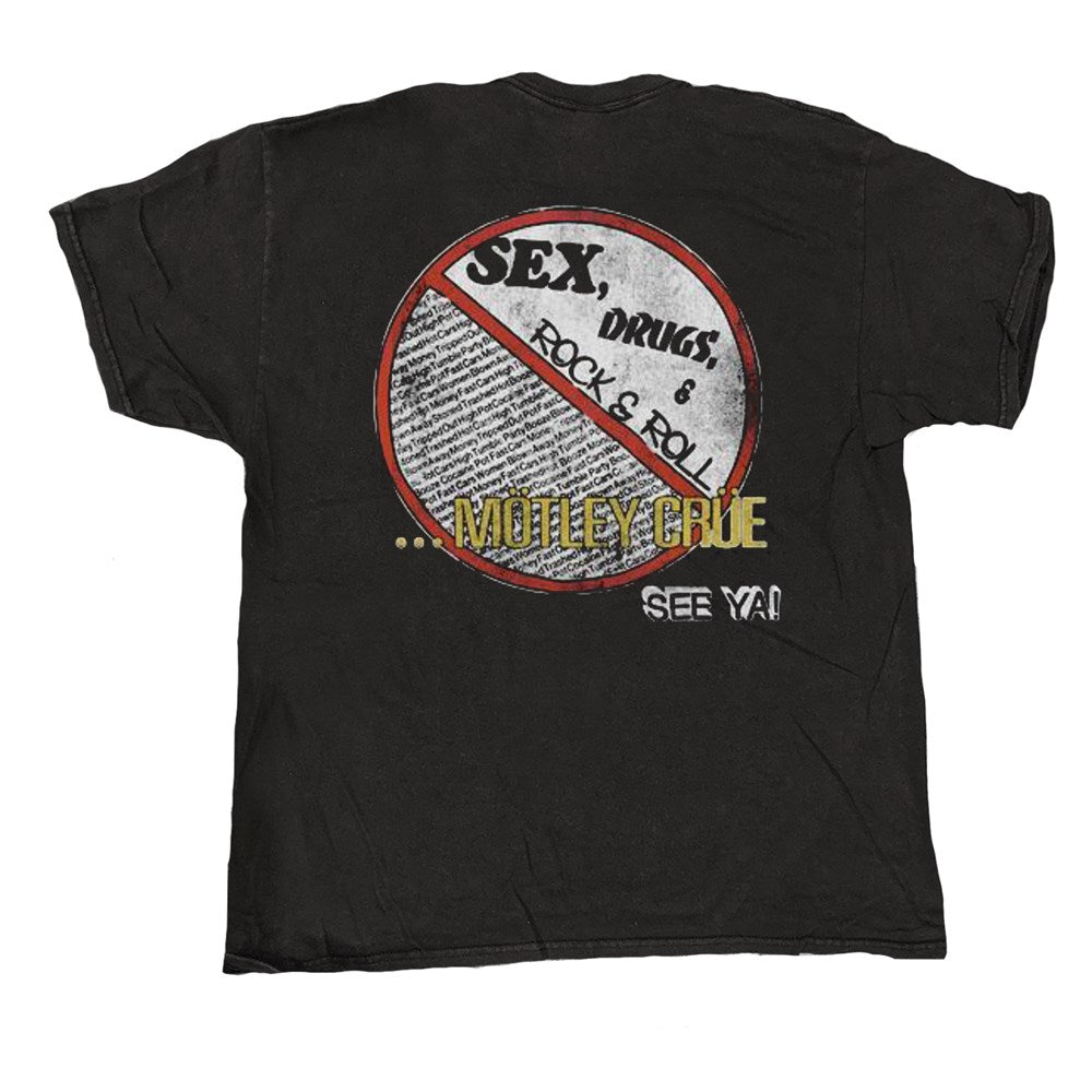 Motley Crue - No Fun Tour 84' - Black Vintage T-shirt