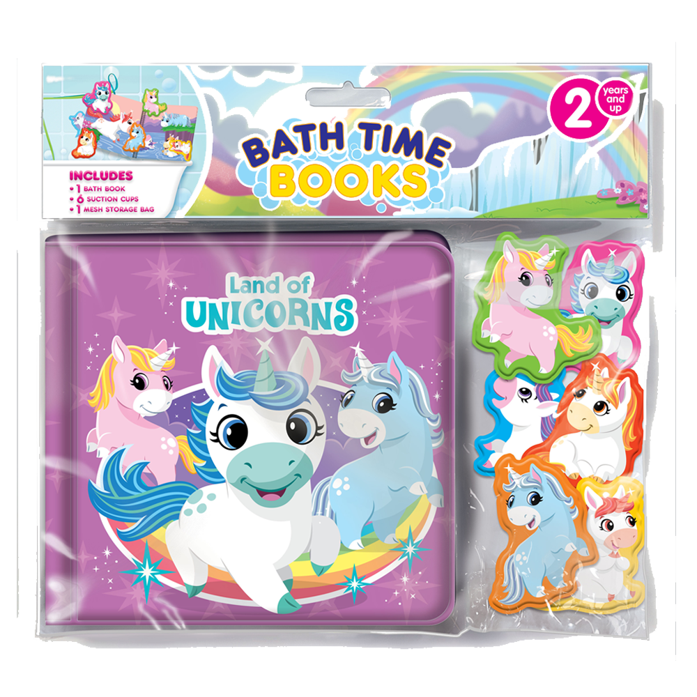 UNICORNS BATH TIME BOOKS (EVA BAG)