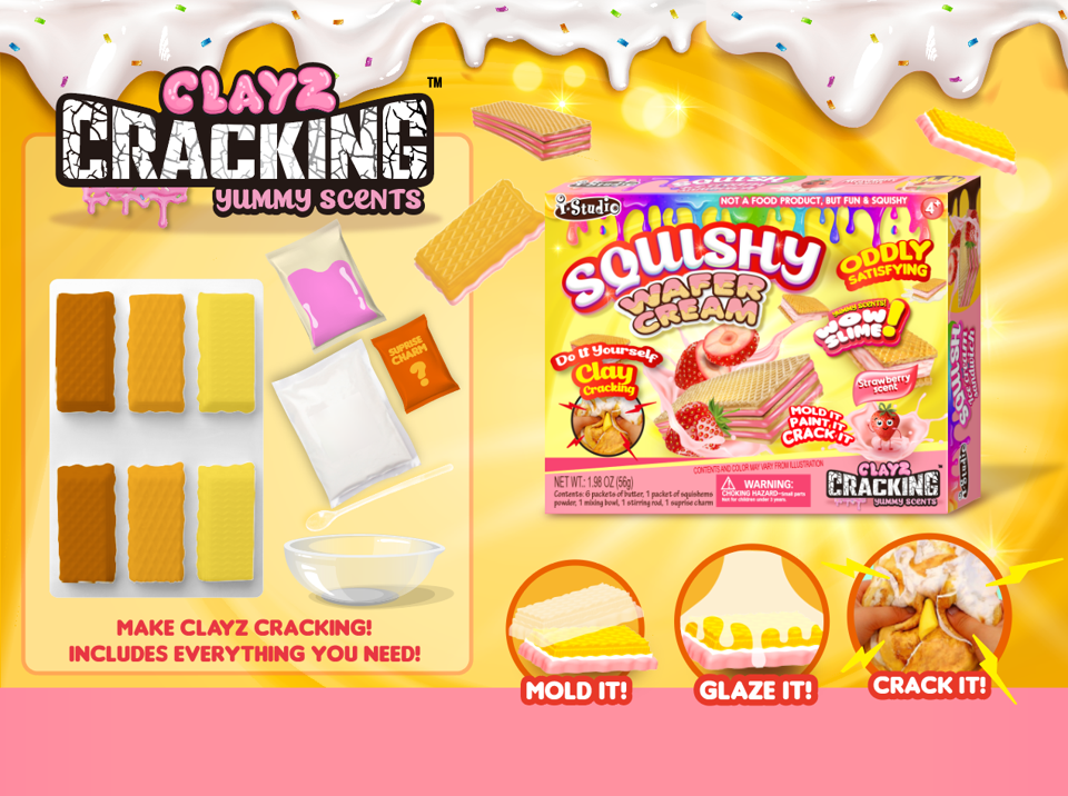 Squish Slime Crack Me Up Wafer Cream