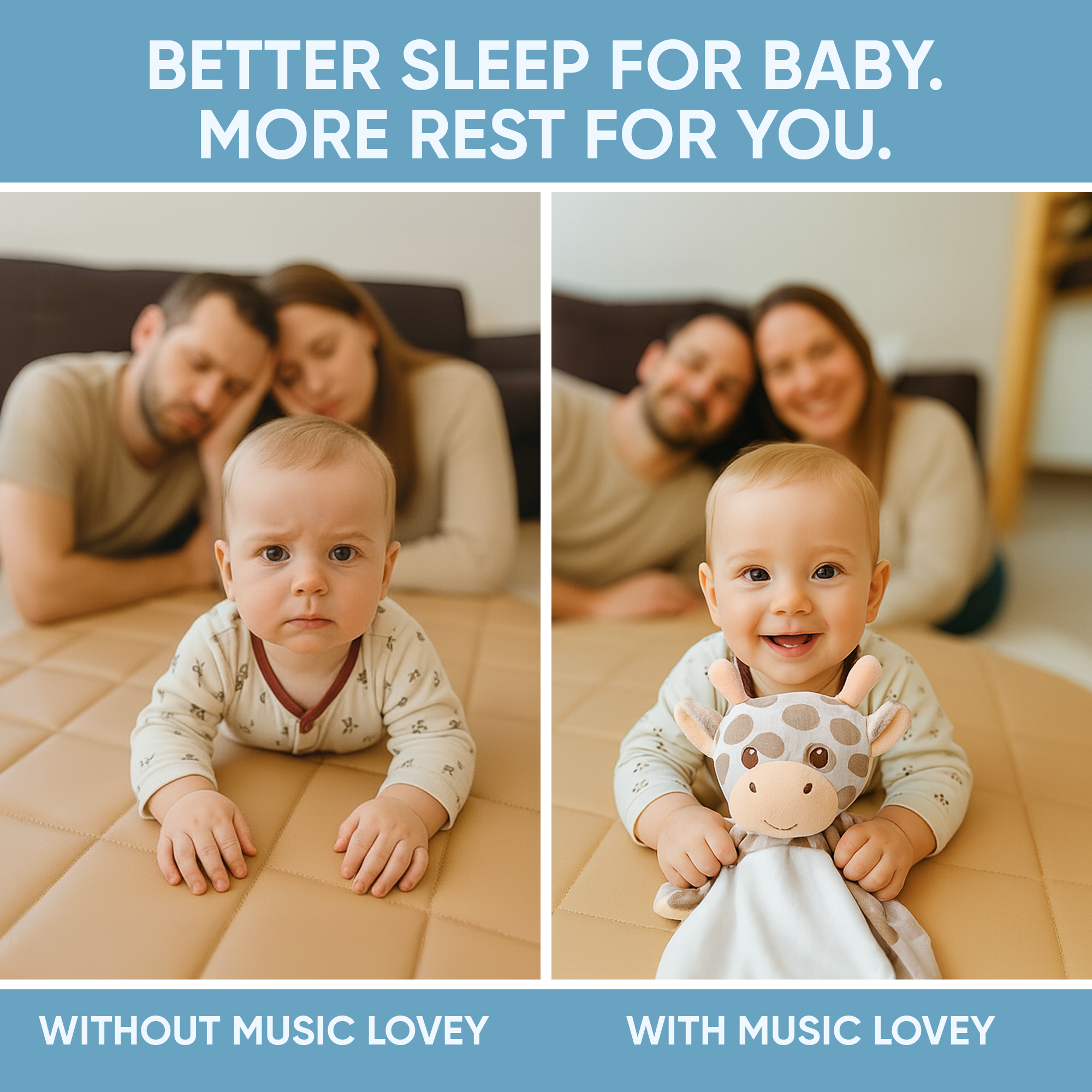 Light Giraffe Musical Comforter