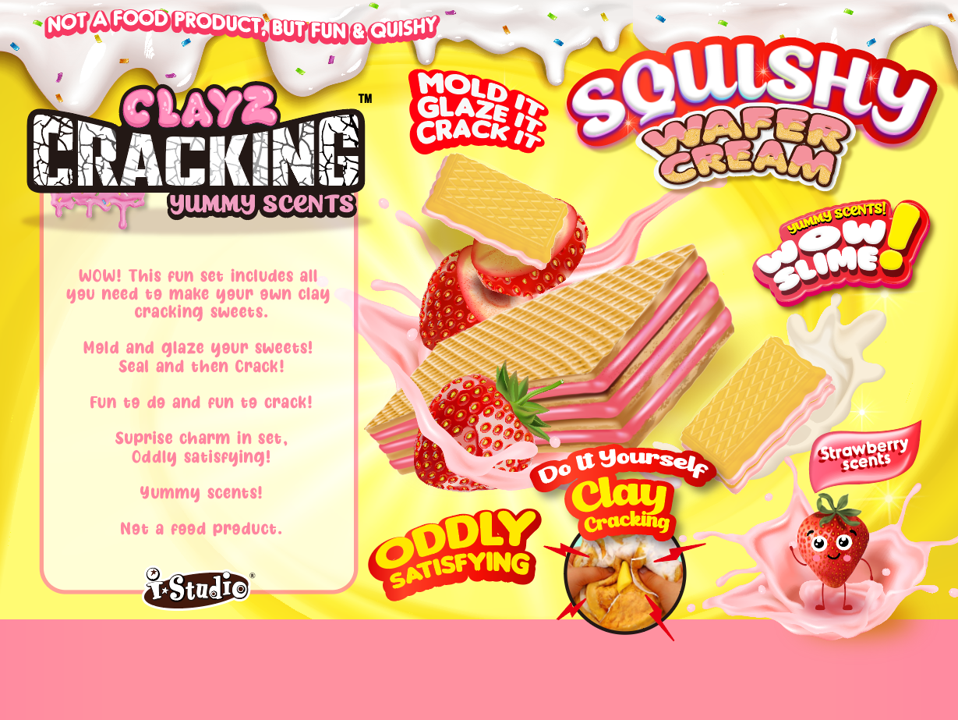 Squish Slime Crack Me Up Wafer Cream