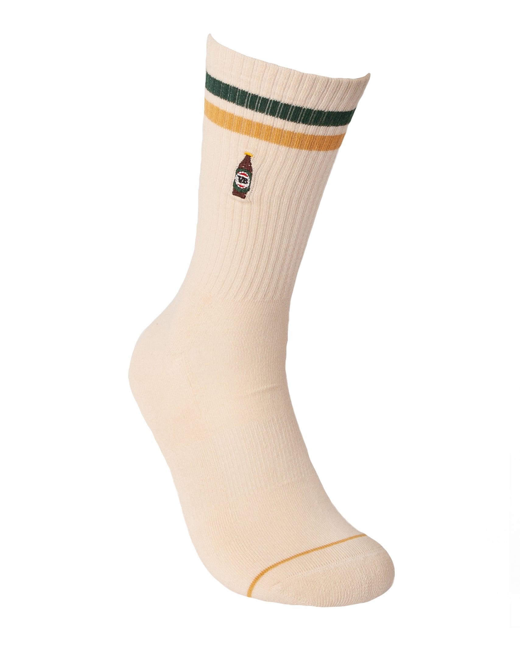 VB RETRO SNEAKER SOCK 2 PACK CREAM/GREEN M/L