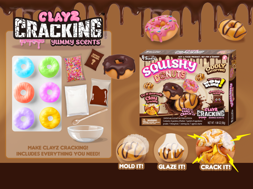SQUISH SLIME Crack Me Up Donuts
