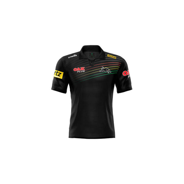 Penrith Panthers Youth Black Media Polo 23
