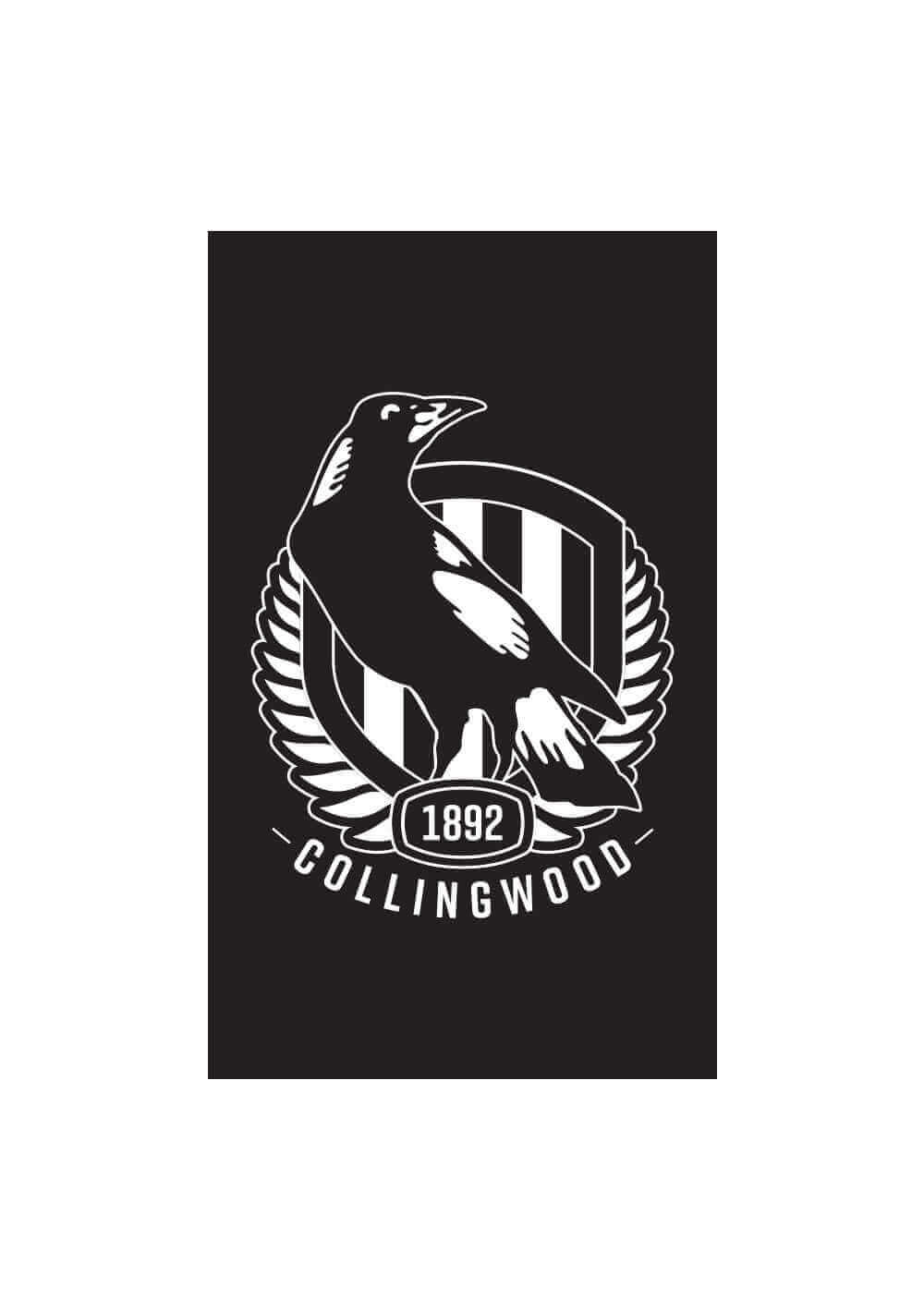 COLLINGWOOD MAGPIES AFL SUPPORTER FLAG_COLLINGWOOD MAGPIES_STUBBY CLUB