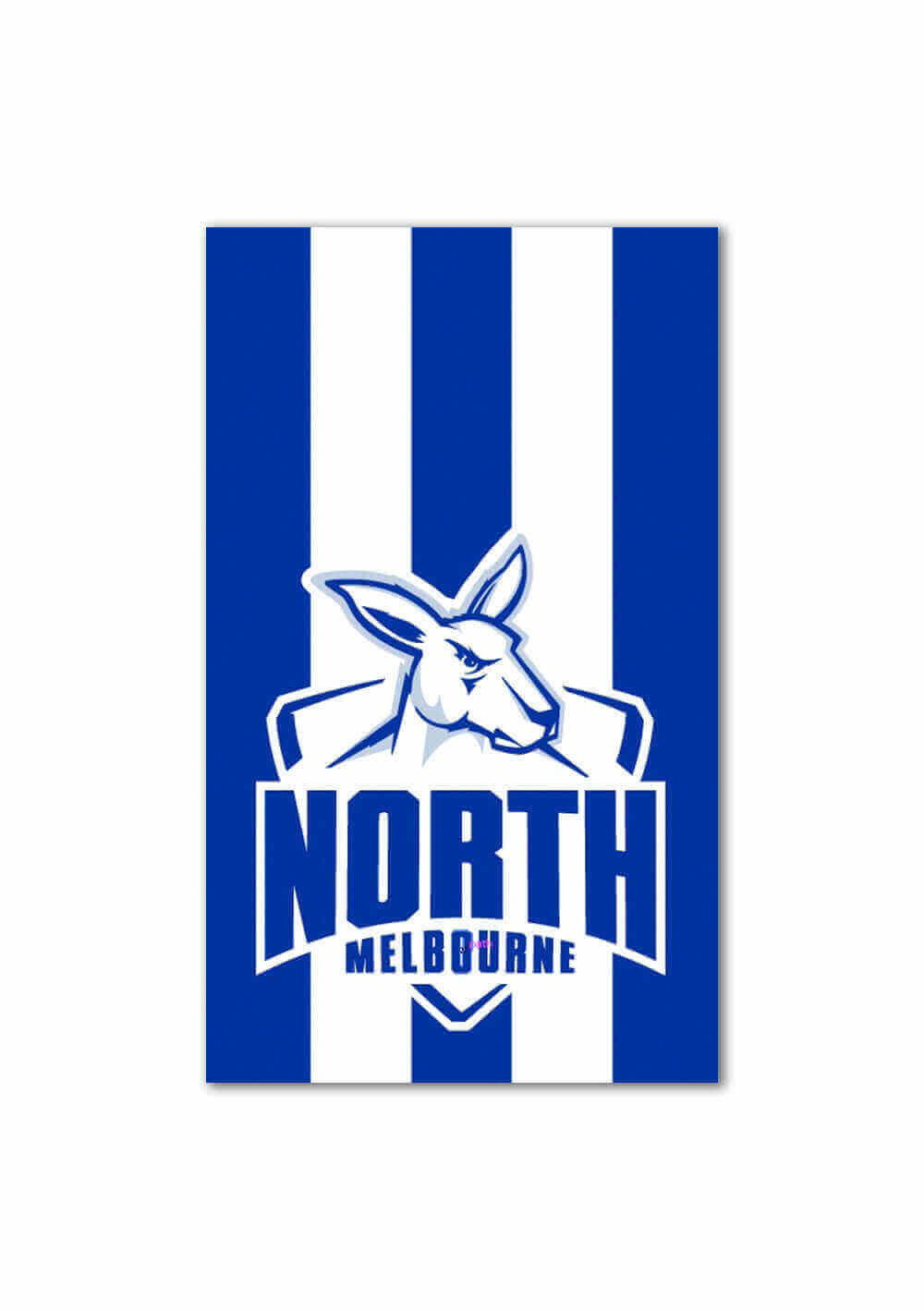 NORTH MELBOURNE KANGAROOS AFL SUPPORTER FLAG_MELBORNE KANGAROOS_STUBBY CLUB