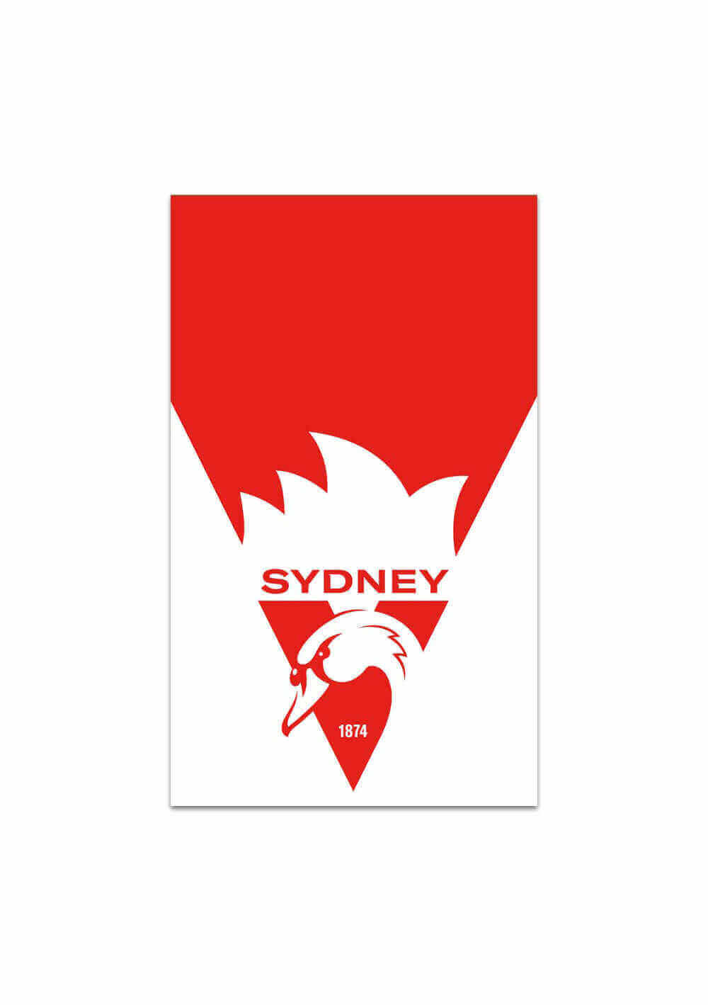 SYDNEY SWANS AFL SUPPORTER FLAG_SYDNEY SWANS_STUBBY CLUB