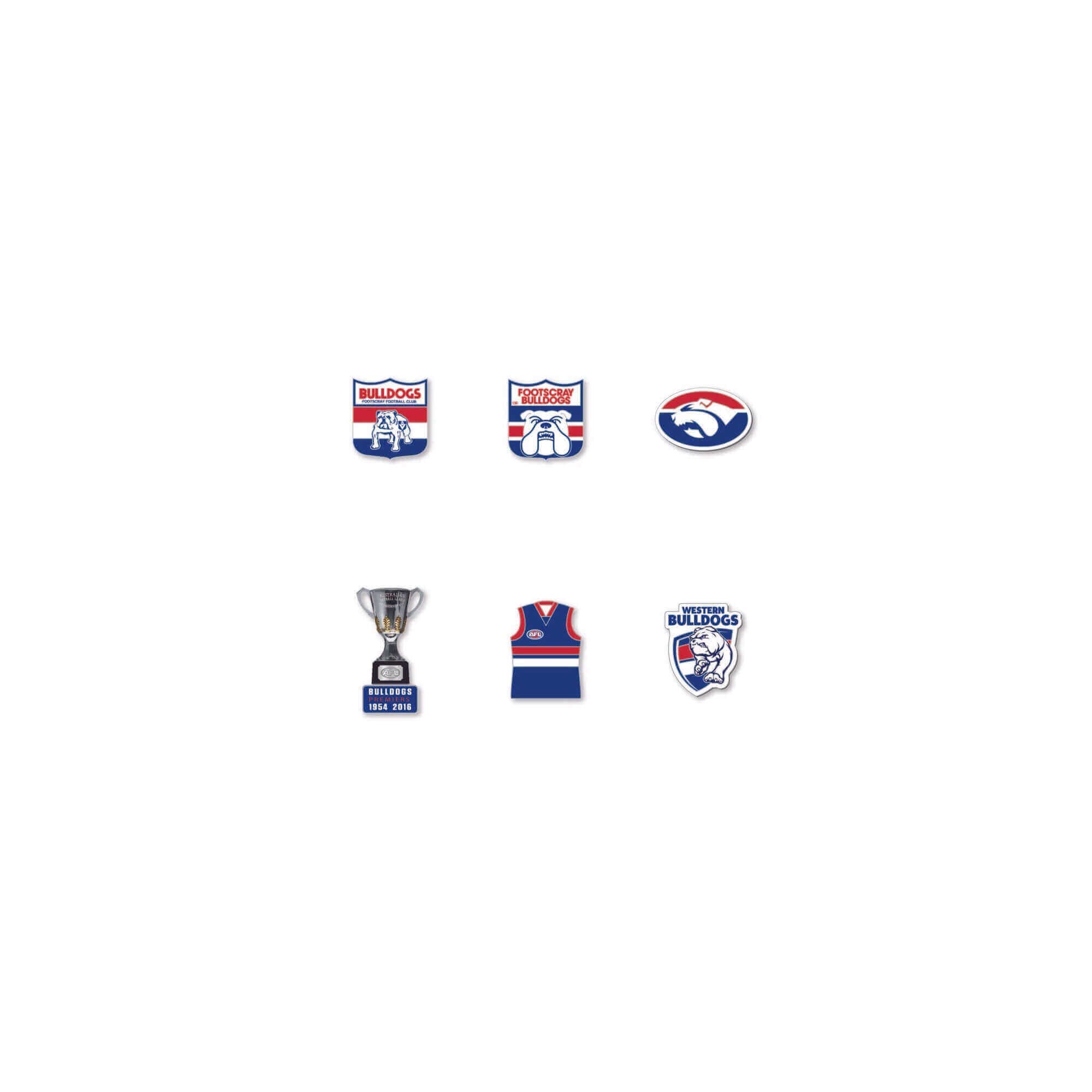 WESTERN BULLDOGS AFL PINSET_WESTERN BULLDOGS_STUBBY CLUB