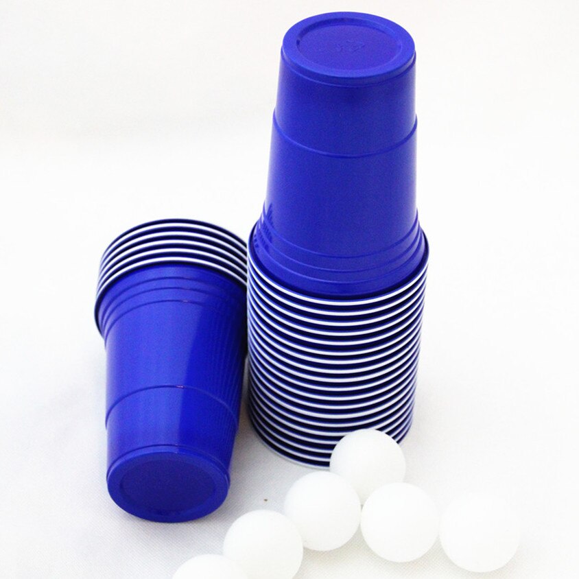 Disposable Beer Pong Cups and Balls- Blue (20 cups & 3 Balls)