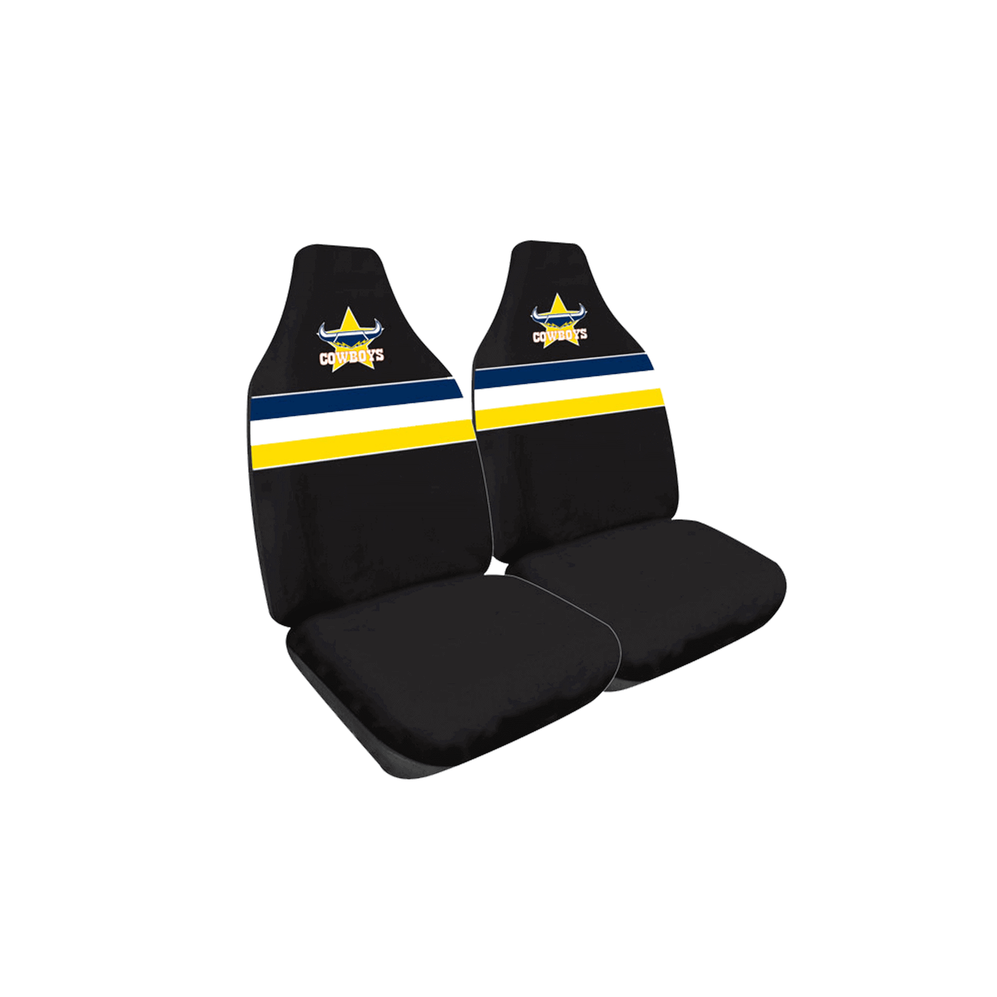 NORTH QUEENSLAND COWBOYS NRL CAR SEAT COVERS_NORTH QUEENSLAND COWBOYS_STUBBY CLUB