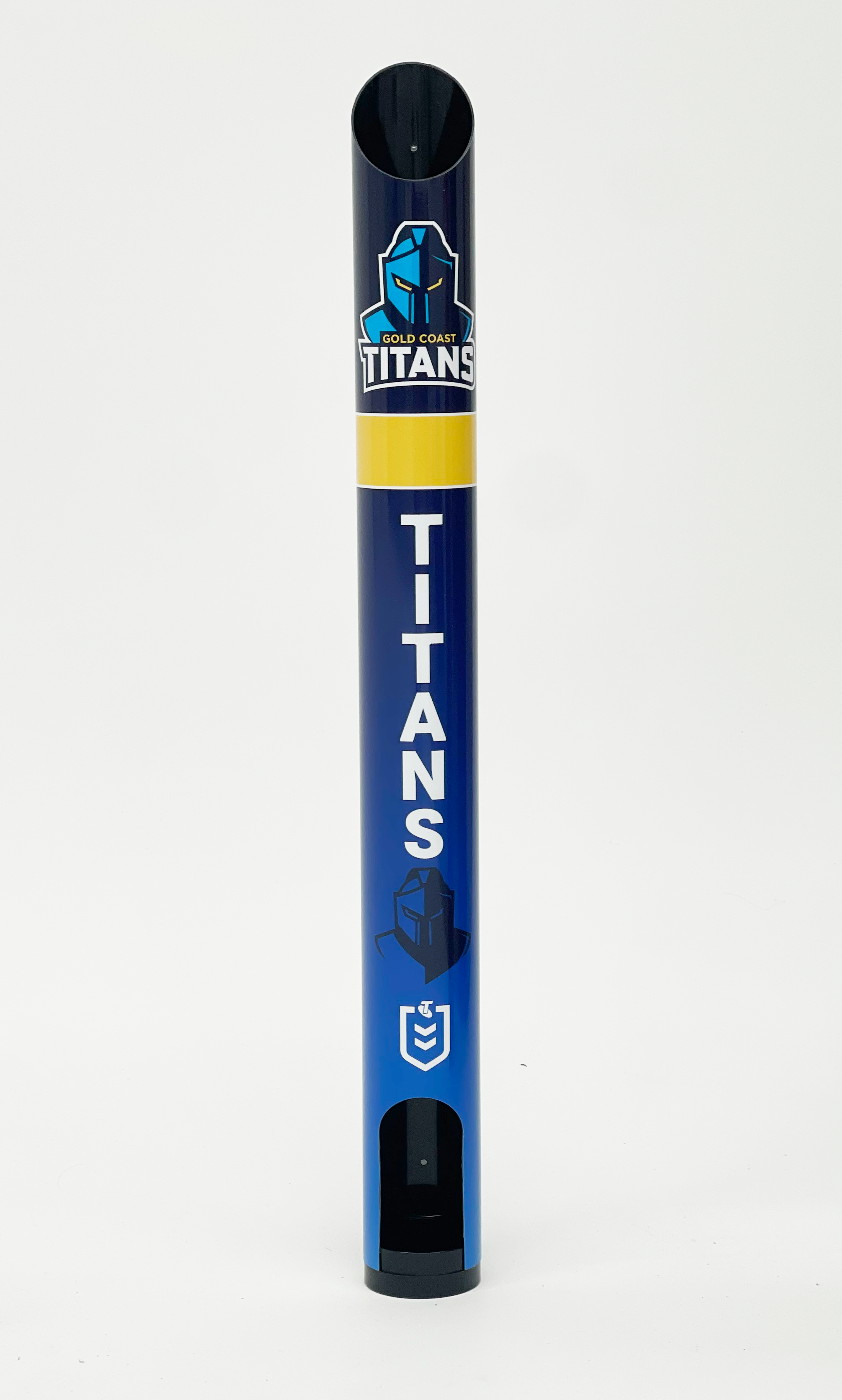 Personalised Gold Coast Titans NRL Stubby Holder Dispenser