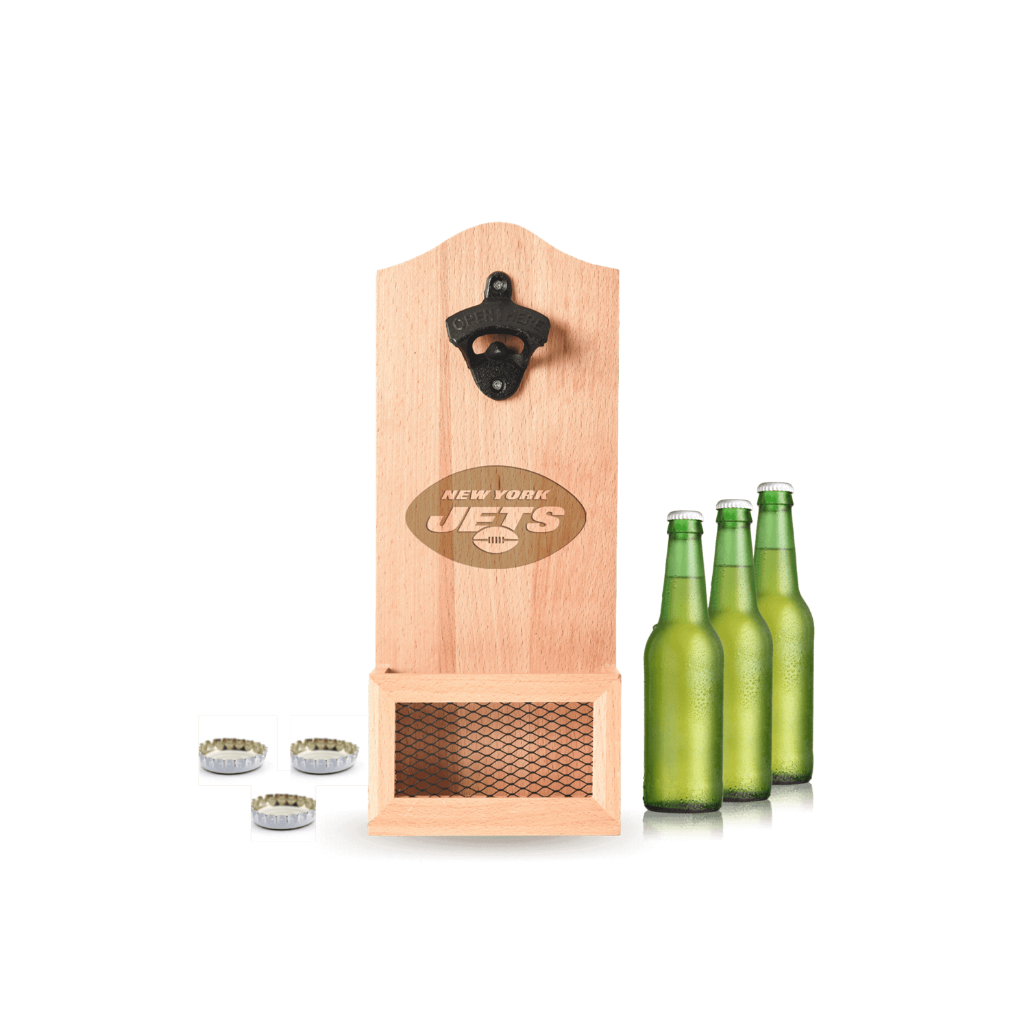 NEW YORK JETS NFL WOODEN WALL OPENER_NEW YORK JETS_STUBBY CLUB