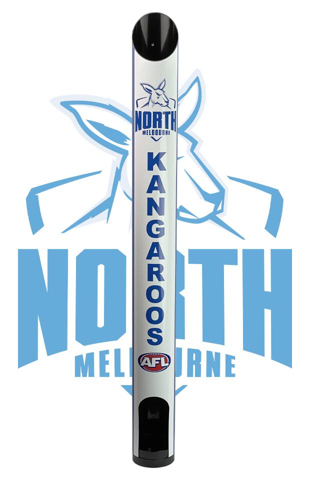 NORTH MELBOURNE KANGAROOS AFL STUBBY HOLDER DISPENSER_MELBORNE KANGAROOS_STUBBY CLUB