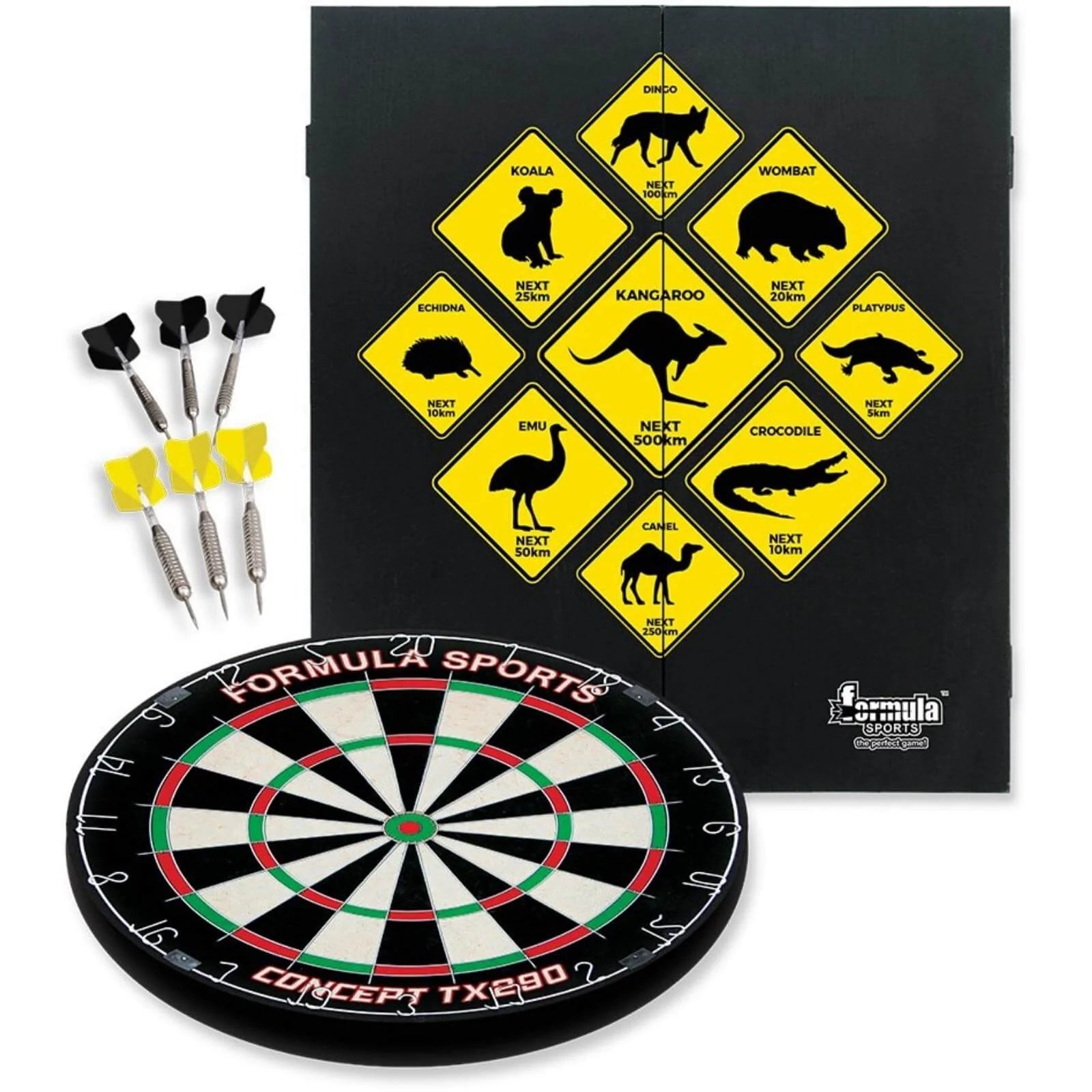 Outback Dartboard and Cabinet Set