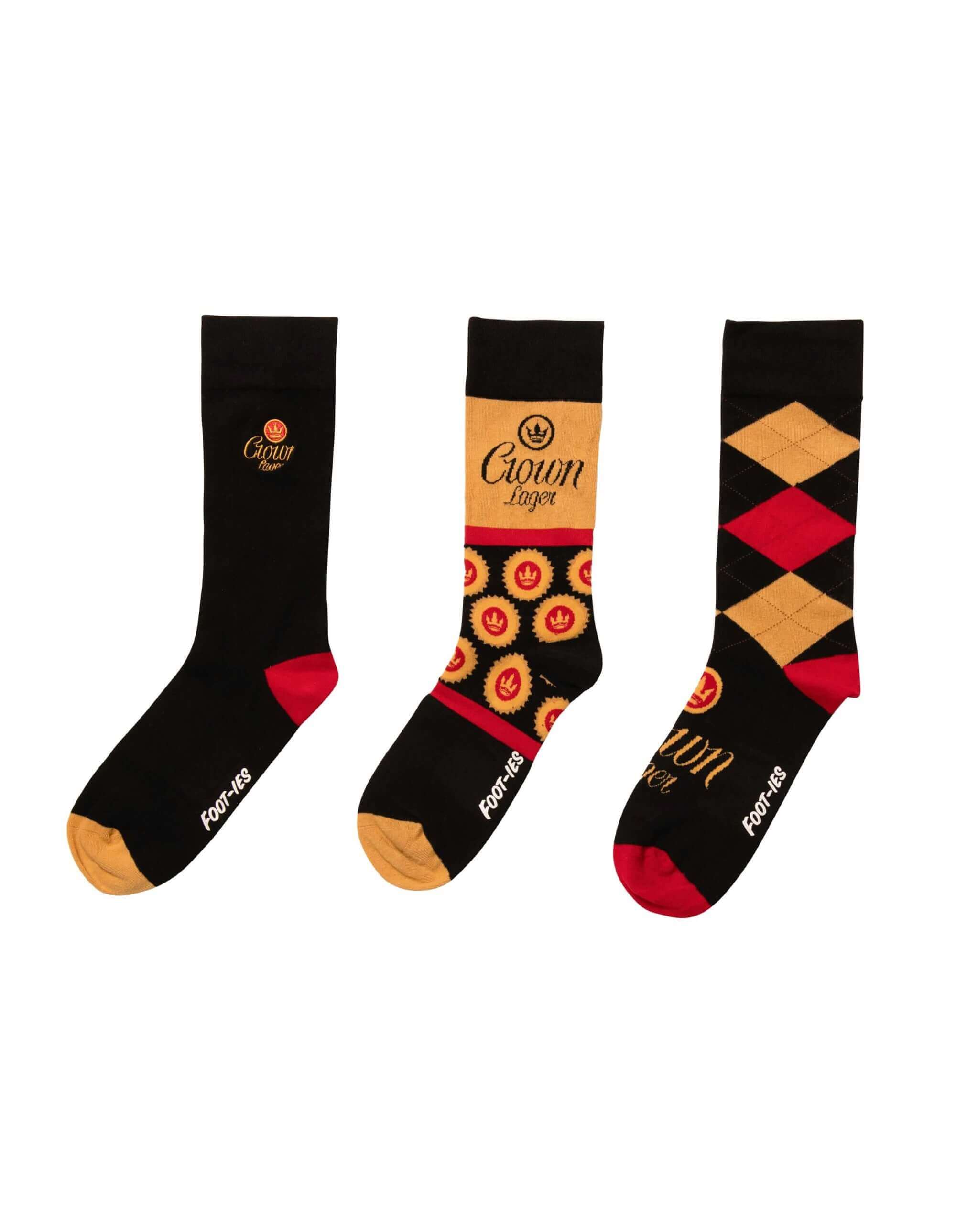 CROWN LAGER GIFT BOX 3 PACK SOCK M/L_TEAM_STUBBY CLUB