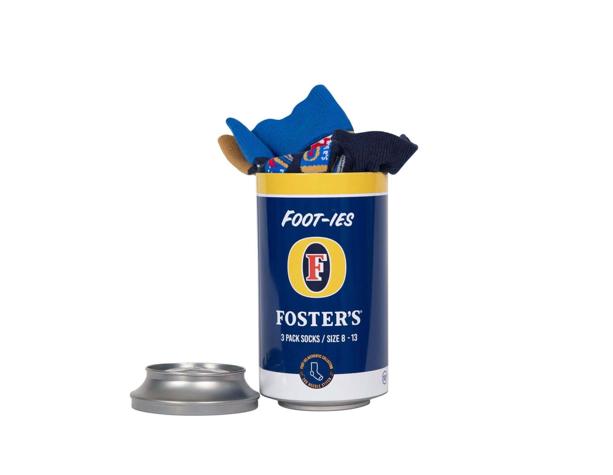 FOSTERS GIFT CAN 3 PACK SOCK M/L_TEAM_STUBBY CLUB