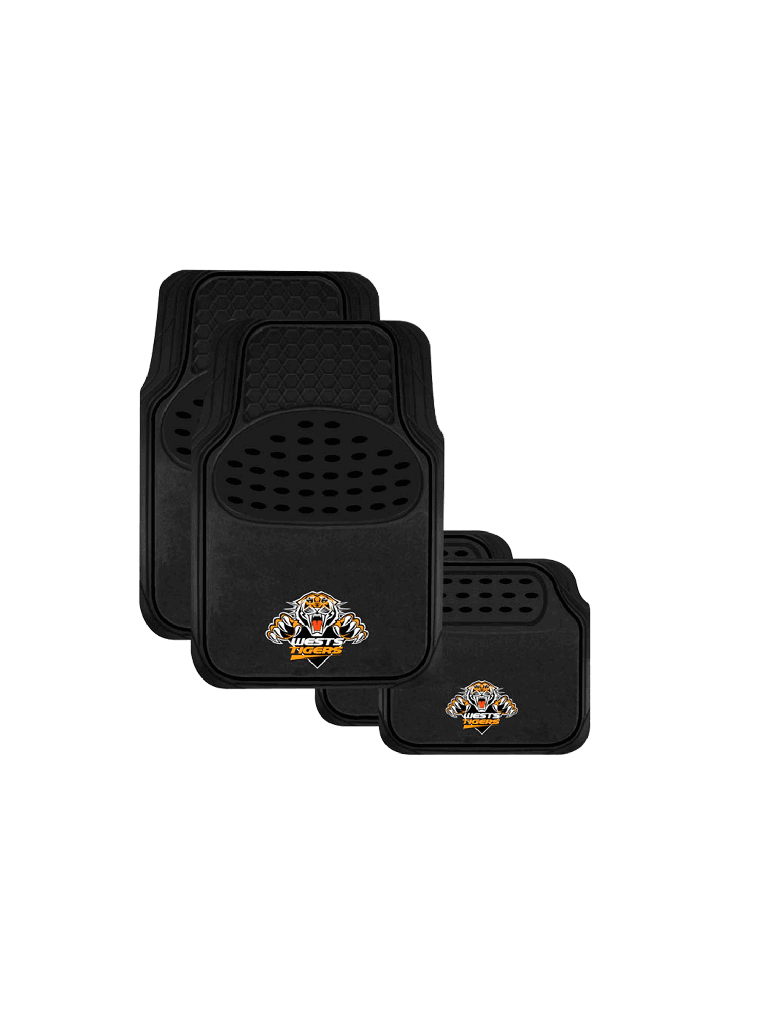 WESTS TIGERS OFFICIAL CARPET AND RUBBER CAR MAT SET_WESTS TIGERS_STUBBY CLUB