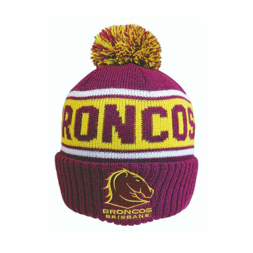 NRL STRIKER BEANIE_BRISBANE BRONCOS_STUBBY CLUB