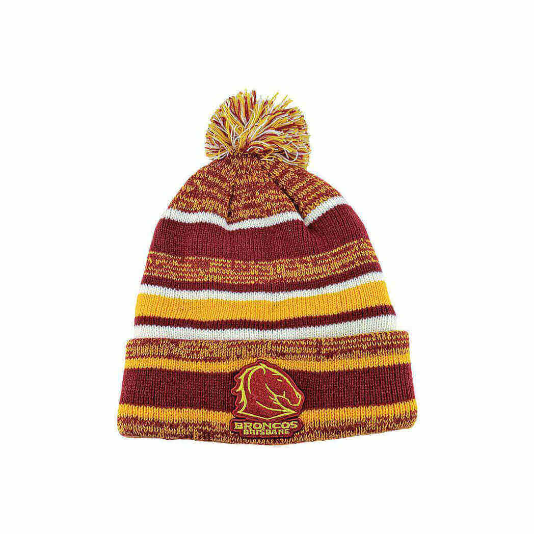 BRISBANE BRONCOS NRL DYNAMO BEANIE_BRISBANE BRONCOS_ STUBBY CLUB