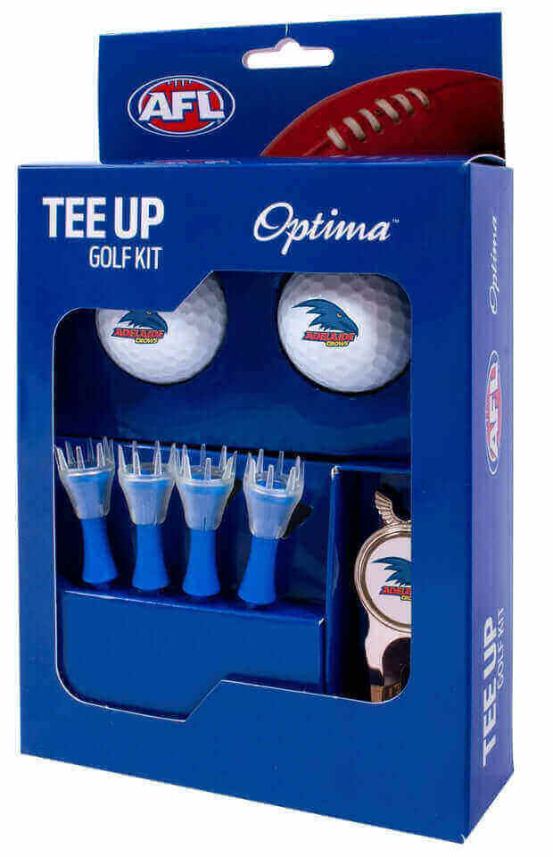 ADELAIDE CROWS AFL TEE UP GIFT PACK_ADELAIDE CROWS_ STUBBY CLUB