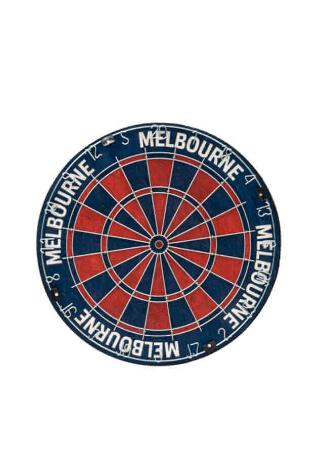 MELBOURNE DEMONS AFL DARTBOARD + CABINET_MELBOURNE DEMONS_STUBBY CLUB