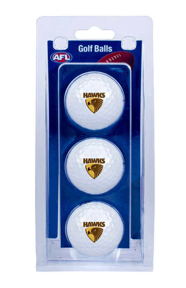 AFL GOLF BALLS - 3 PACK_HAWTHORN HAWKS_STUBBY CLUB